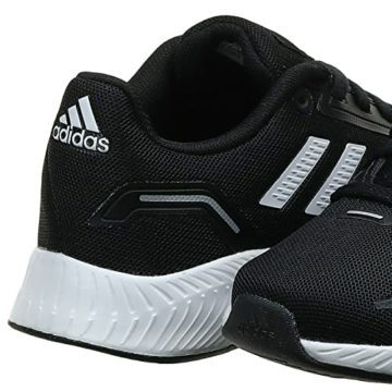 adidas Runfalcon 2.0 Running Shoe, Core Black/Cloud White/Silver Metallic, 36 2/3 EU - 8