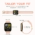AGPTEK Smartwatch, 1,69 Zoll Armbanduhr mit personalisiertem Bildschirm, Musiksteuerung, Herzfrequenz, Schrittzähler, Kalorien, usw. IP68 Wasserdicht Fitness Tracker, für iOS und Android, Pink - 6