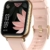 AGPTEK Smartwatch, 1,69 Zoll Armbanduhr mit personalisiertem Bildschirm, Musiksteuerung, Herzfrequenz, Schrittzähler, Kalorien, usw. IP68 Wasserdicht Fitness Tracker, für iOS und Android, Pink - 1