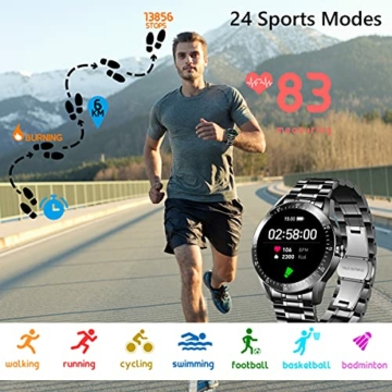 BEN NEVIS Smartwatch,Fitnessuhr mit Schrittzähler Blutdruckmessung Fitness Tracker Wasserdicht Armbanduhr Sportuhr Smart Watch mit Herzfrequenzmessung Schlafmonitor für Herren iOS Android - 3