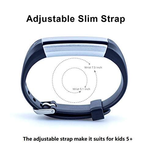 BIGGERFIVE Fitness Armband für Kinder, Schrittzähler Uhr Fitness Tracker mit Kalorienzähler und Schlafmonitor, Wasserdicht Aktivitätstracker Armbanduhr mit Vibration Wecker (Rosa Lila) - 6