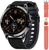 Blackview X1 Smartwatch Herren, Smart Armbanduhr Herren Fitness Tracker Smart Watch Rund 5ATM Wasserdicht Fitnessuhr Herren mit Pulsuhr Schrittzähler Damen Wearable Sportuhr iOS Android Kompatibel - 1