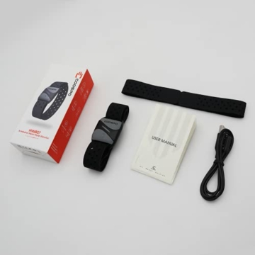 COOSPO HW807 Herzfrequenzmesser Armband Bluetooth ANT+, HRV Herzfrequenz-Trainingsbereich Optisch Herzfrequenz Armband IP67 Wasserdichter, Wiederaufladbar Kompatibel mit CoospoRide App - 8