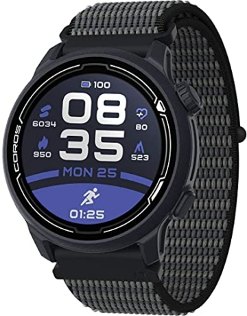 COROS PACE 2 Premium GPS Sportuhr, Herzfrequenzmesser, 30-Stunden-GPS-Vollbatterie, Barometer, ANT + & BLE-Anschlüsse, Strava, Stryd & TrainingPeaks (Navy Nylon) - 1