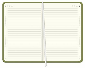 Diario Wochen-Kalenderbuch A6 grün - Terminkalender 2022 - Taschenkalender - Wochenplaner - mit Softcover, Gummiband, Lesebändchen und Einstecktasche - 10,3 x 15 cm - 3