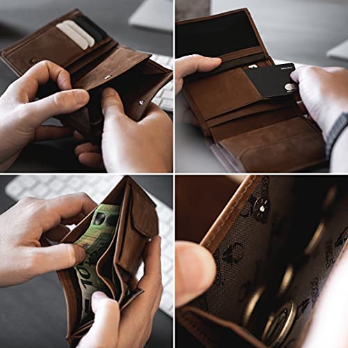 DONBOLSO® Geldbörse Wien I Großes Portemonnaie für Herren I Geldbeutel aus Leder mit RFID-Schutz I Braun - 2
