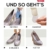 Fersenpolster für zu große Schuhe [NEU2021], extra-weich, 14Stck. Fersenkissen, selbstklebend - Fersenschutz, Schuheinlage, Schuhfüller - 7 schwarz, 7 beige - 5