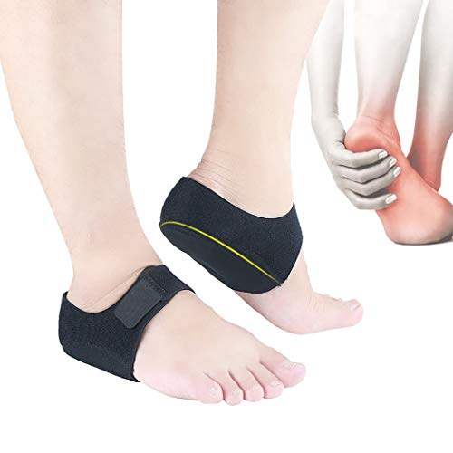 Fersensporn Bandage Silikon, Kapmore Ferse Socken 1 Paar Fersensocken Heel Wrap Verstellbare Atmungsaktive Plantarfasziitis Wrap Fersenschutz - 3