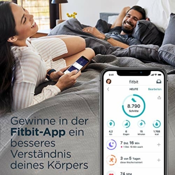 Fitness-Tracker Fitbit Charge 4 mit GPS, Schwimmtracking & bis zu 7 Tage Akkulaufzeit, Schwarz - 6