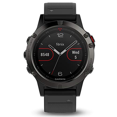 Garmin fēnix 5 GPS-Multisport-Smartwatch, Herren, Herzfrequenzmessung am Handgelenk, Sport- und Navigationsfunktionen, grau/schwarz - 2