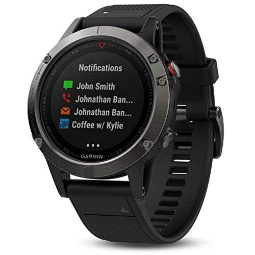 Garmin fēnix 5 GPS-Multisport-Smartwatch, Herren, Herzfrequenzmessung am Handgelenk, Sport- und Navigationsfunktionen, grau/schwarz - 3