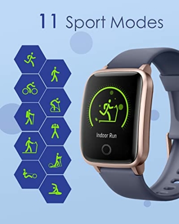 GRV Fitness Uhr Smartwatch für Damen Herren Fitness Tracker mit Schrittzähler,Pulsuhr,Schlafmonitor - 2