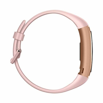Huawei Band 4 Pro Fitness-Aktivitätstracker (All-in-One Smart Armband, Herzfrequenz- und Schlafüberwachung, eingebautes GPS, farbenreiches Touch Display, 5 ATM wasserfest) gold mit rosa Armband - 5