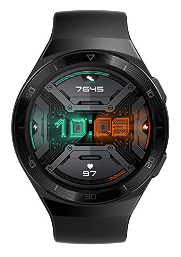 HUAWEI Watch GT 2e Smartwatch (46mm AMOLED Touchscreen, SpO2-Monitoring,Herzfrequenz-Messung,Musik Wiedergabe,GPS,Fitness Tracker,5ATM wasserdicht) Graphite Black[Exklusiv+5 EUR Gutschein] - 2