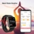 Judneer Smartwatch, Fitness Armbanduhr Sportuhren Voller Touch Screen Wasserdicht Bluetooth Smart Watch Schwarz, Fitness Tracker mit Schrittzähler Schlafmonitor Stoppuhr für iOS Android Herren Damen - 2
