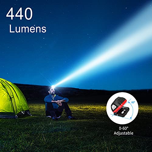 Klarus HM1 440 Lumen wiederaufladbare Gestensensor Stirnlampe Kopflampe, 5 Modi 70 Stunden Laufzeit, IPX6 wasserdichtes LED Stirnlampe für Laufen, Camping, Wandern, Jagen - 2