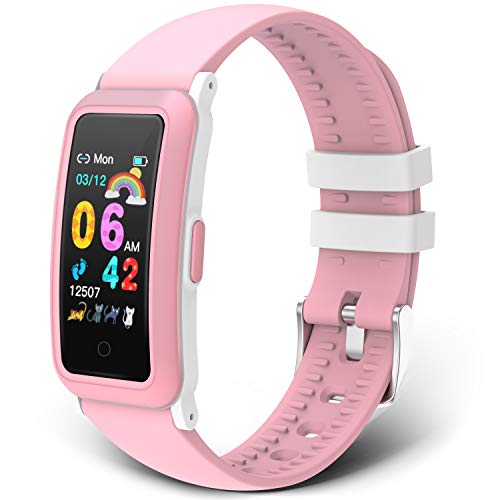 moreFit Fitness Armband Kinder,Fitness Tracker mit Blutdruck Pulsmesser Fitness Uhr Kinder Aktivitätstracker Schrittzähler Sportuhr für Jungen Mädchen für Android iOS Smartphone - 1