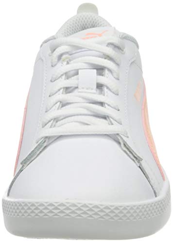 PUMA Damen Smash WNS v2 L Sneaker, White Apricot Blush Black, 38 EU - 2