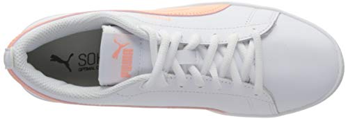 PUMA Damen Smash WNS v2 L Sneaker, White Apricot Blush Black, 38 EU - 5