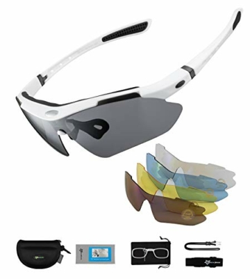 ROCKBROS Polarisierte Brillen Fahrradbrillen Sportbrillen für Outdoor-Sport Radfahren Laufen Angeln Golf - 1