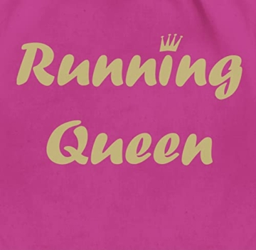 Shirtracer Wandern Laufen Joggen Zubehör - Running Queen - Unisize - Fuchsia - laufsport running queen - WM110 - Turnbeutel und Stoffbeutel aus Baumwolle - 2