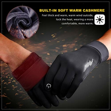 SIMARI Winter Thermo-Handschuhe Herren Damen Touchscreen Anti-Rutsch Winddicht Handschuhe Kaltes Wetter Handschuhe zum Autofahren Radfahren Skifahren Arbeiten Outdoor SMRG102 - 3