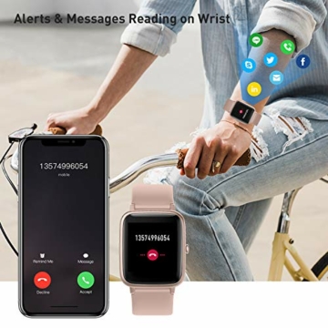 Smart Watch Fitness Tracker Fitness Armband mit herzfrequenz,SmartWatch IP68 Wasserdicht Fitness Uhr Voller Touchscreen mit Musiksteuerfunktion Schlafmonitor Uhren für Damen Herren Kinder - 5