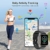Smartwatch, Fitness Tracker 1,69 Zoll TFT-Display Fitness Armbanduhr mit Pulsuhr Schlafmonitor, Sportuhr Schrittzähler Uhr, Stoppuhr IP68 Wasserdicht für Damen Herren Smart Watch für iOS und Android - 3