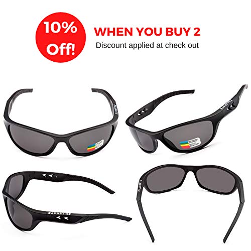 Sonnenbrille Herren Polarisiert Sport Brille - Sportbrille für Men & Damen zum Fahren Radfahren Golf Angeln Laufen Segeln Skifahren, UV400-Schutz, Leichter, langlebiger TR90-Rahmen, Hartschalen-Etui - 6
