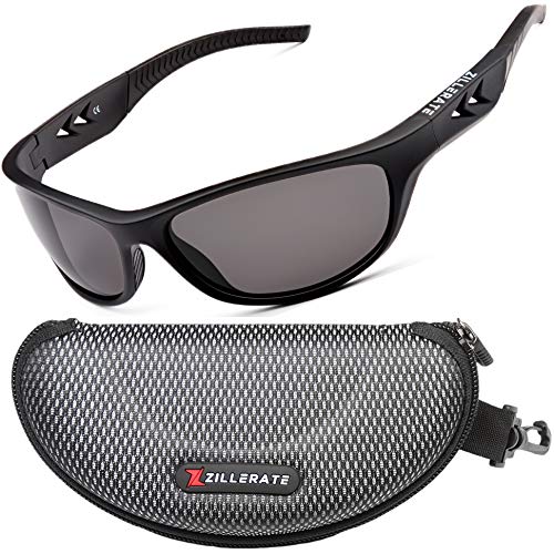 Sonnenbrille Herren Polarisiert Sport Brille - Sportbrille für Men & Damen zum Fahren Radfahren Golf Angeln Laufen Segeln Skifahren, UV400-Schutz, Leichter, langlebiger TR90-Rahmen, Hartschalen-Etui - 1