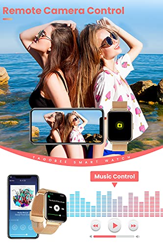 TagoBee Smartwatch Damen, 1.69 Zoll Fitness Tracker Wasserdicht IP68 Fitnessuhr Damen mit Schrittzähler, Schlafmonitor, Pulsuhr, Blutsauerstoff Smart Watch Sportuhr Armbanduhr für iOS Android Handy - 7