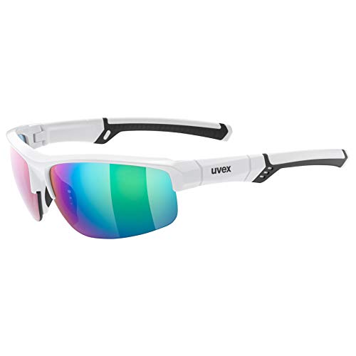 uvex Unisex – Erwachsene, sportstyle 226 Sportbrille, white/green, one size - 1