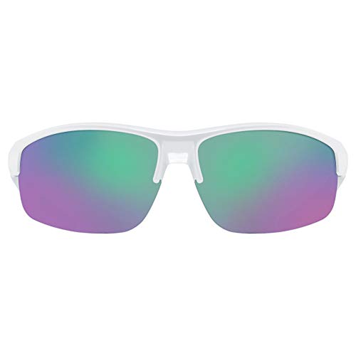 uvex Unisex – Erwachsene, sportstyle 226 Sportbrille, white/green, one size - 2