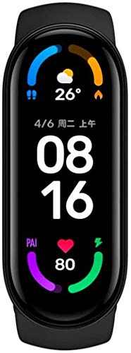 Xiaomi Mi Band 6, 3,9 cm (1,56 Zoll) Display, Smart-Armband Blutsauerstoff-Fitness-Tracker, Herzfrequenz-Monitor, Bluetooth-Smart-Band, Sprachen nur Englisch und Chinesisch - 3