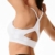 Yaavii Damen Sport BH ohne Bügel Gepolstert Yoga BH Push Up Frauen Bustier Atmungsaktiv Elastizität Sport Bra Top Weiß2 M - 4