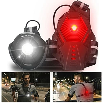 2021 Neu Lauflicht HONGYEA Lauflampe Joggen, USB Wiederaufladbare Lauflampe Brust Licht, 500 Lumen Wasserdicht Laufen Licht, 3 Lichtmodi, 90° Drehbar, Sichere Lampe zum Laufen Joggen Spazieren Wandern - 1