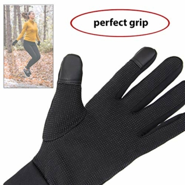 ALPIDEX Leichte Sporthandschuhe Laufhandschuhe Touchscreen Running Handschuhe für Damen und Herren, Größe:M, Farbe:Black - 4