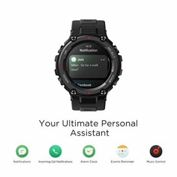 Amazfit T Rex Pro Smartwatch mit GPS, 1,3 Zoll AMOLED Display Sportuhr mit 10 ATM wasserdicht, SpO2, 24h Herzfrequenzmessung, bis zu 18 Tage Akku, 100 Sportmodi für Herren Damen - 7