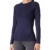 Amazon-Marke: AURIQUE Damen Sport Top Long Sleeve, Blau (Navy), M - 1