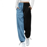 Damen Leggings Sporthose mit Mesh Hohe Taille Blickdicht Laufhose Fitness Yoga Hosen Streetwear - 1