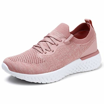 Damen Walkingschuhe Turnschuhe Laufschuhe Sportschuhe Fitness Sneakers Trainers für Running Outdoor Schuhe Pink 39 EU - 2
