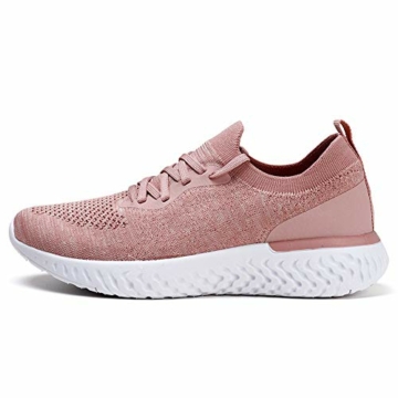 Damen Walkingschuhe Turnschuhe Laufschuhe Sportschuhe Fitness Sneakers Trainers für Running Outdoor Schuhe Pink 39 EU - 3