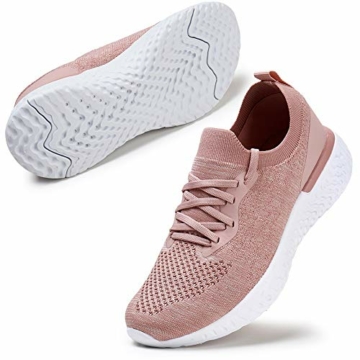 Damen Walkingschuhe Turnschuhe Laufschuhe Sportschuhe Fitness Sneakers Trainers für Running Outdoor Schuhe Pink 39 EU - 7