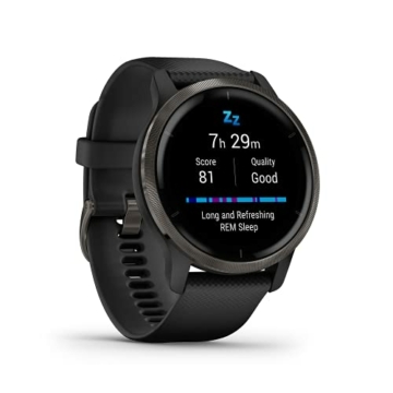 Garmin Venu 2 – GPS-Fitness-Smartwatch mit ultrascharfem 1,3“ AMOLED-Touchdisplay, umfassenden Fitness- und Gesundheitsfunktionen, über 25 vorinstallierte Sportarten, Garmin Music und Garmin Pay - 1