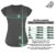 GO HEAVY Damen 2er-Pack Fitness Funktions Sport T-Shirt Laufshirt Kurzarm Schnelltrocknend | Grau/Rosa L - 5