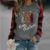 HolAngela Damen-Weihnachten Bedrucktes Beiläufiges Pullover-Sweatshirt Langarm-Sweatshirt Christmas Langarmshirt Weihnacht Herbst Winter - 2