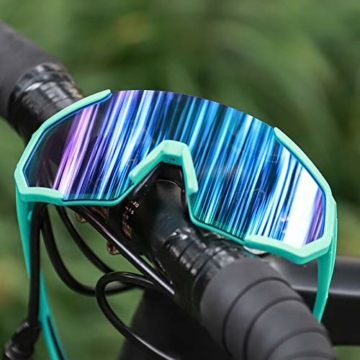 ICOCOPRO Polarisierte Sportbrillen UV400 Fahrradbrille Sonnenbrille, verstellbares Nasenpolster & TR90 Unzerbrechlicher Rahmen für Herren Damen Radfahren Fahren Motorrad Golf - 2