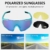 ICOCOPRO Polarisierte Sportbrillen UV400 Fahrradbrille Sonnenbrille, verstellbares Nasenpolster & TR90 Unzerbrechlicher Rahmen für Herren Damen Radfahren Fahren Motorrad Golf - 7