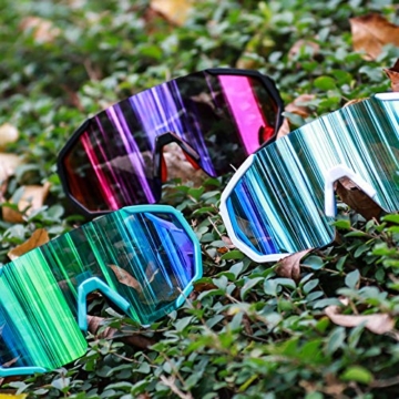 ICOCOPRO Polarisierte Sportbrillen UV400 Fahrradbrille Sonnenbrille, verstellbares Nasenpolster & TR90 Unzerbrechlicher Rahmen für Herren Damen Radfahren Fahren Motorrad Golf - 9