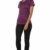icyzone Damen Sport Fitness T-Shirt Kurzarm V-Ausschnitt Laufshirt Shortsleeve Yoga Top 3er Pack (XL, Charcoal/Red Bud/Pink) - 6